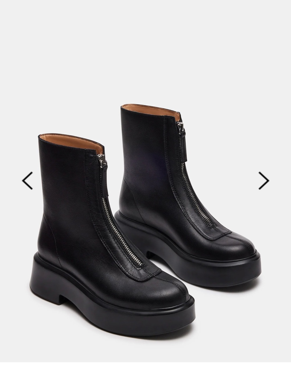 Steve Madden Black Platform Zip Ankle Boots